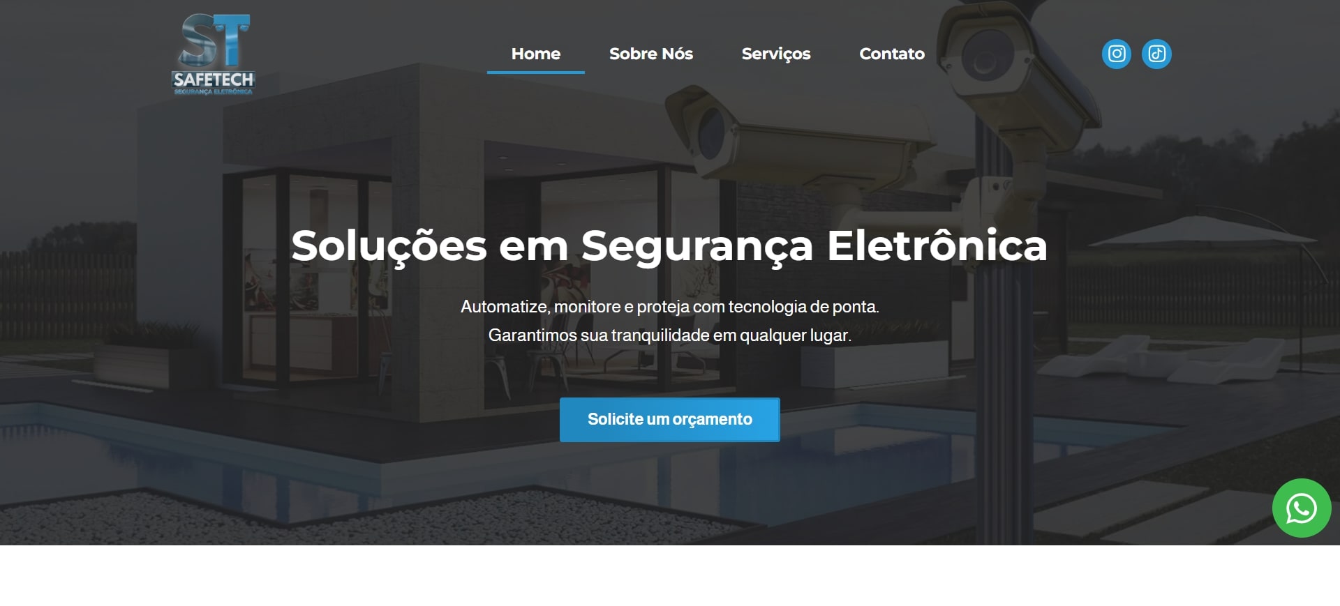 Site Institucional para Cliente Safetech